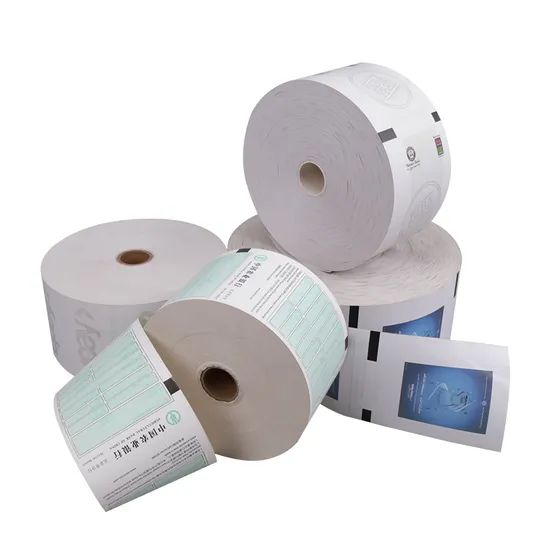 Bank Slip ATM Roll Coated Thermal Paper Layer 1 Origin China Trademark Huqiu HS Code 48169010 Specification 80mm Brightness - Image 2