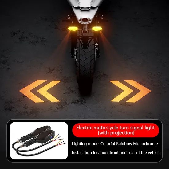 Car Amber Turn Signal Projector Light Ground Indicator Lamp Motorcycle Turn Signals LED Light - Image 4