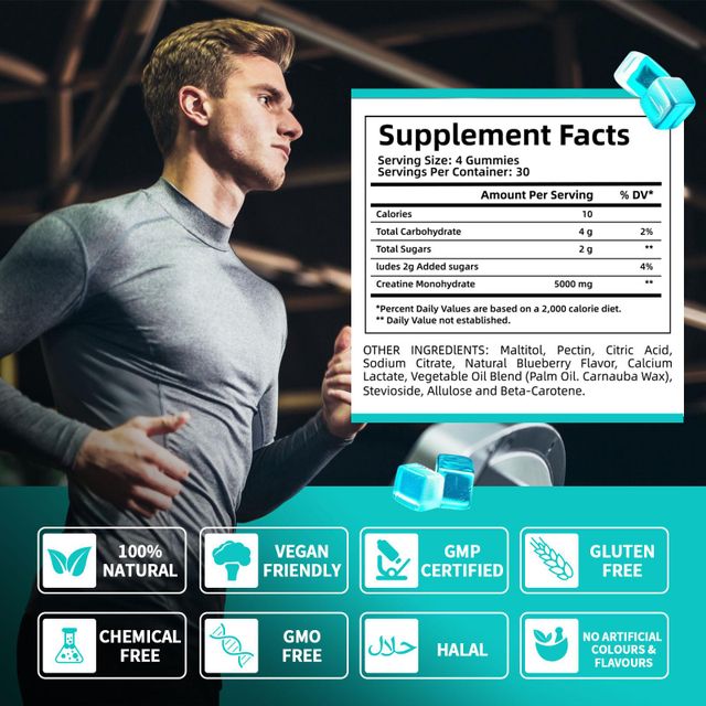 OEM ODM custom private label formula sport nutrition supplement creatine monohydrate soft candy gummies - Image 10