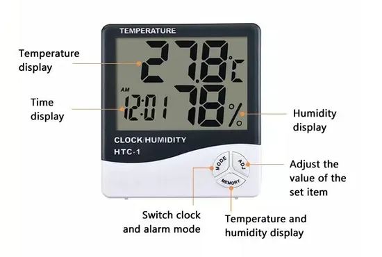 Room Temperature Digital Temperature Digital Thermometer Humidity Meter - Image 3