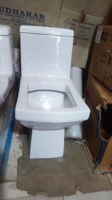 Cera One Piece Closet Brand CERA Shape Square Material Ceramic Toilet Seat Type Western Mount Type Floor Mounted Ease Of Cleaning Easier To - Image 1