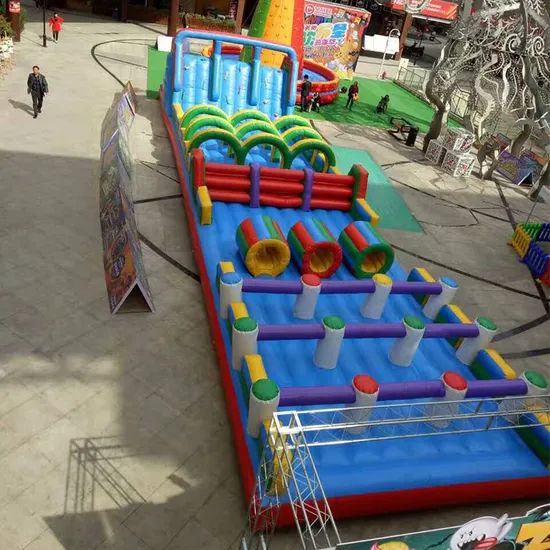 Best PVC Giant Land Adult Inflatable Obstacle Course Inflatable Obstacle Course Run Race Outdoor Playground - Image 1