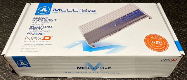 SMART-JL AUDIO M800/8v2 Car 8-Channel Class D Marine Speaker Subwoofer Amplifier - Image 3