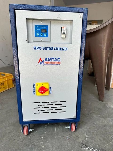10 Kva Single Phase Servo Stabilizer Usage/Application Industrial, Commercial and Residential Phase Single Phase Cooling Type Air Cooled - Image 1