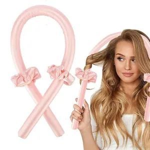 Heatless Curling Rod Headband No Heat Ribbon Curling Rod Hair Roller - Image 1