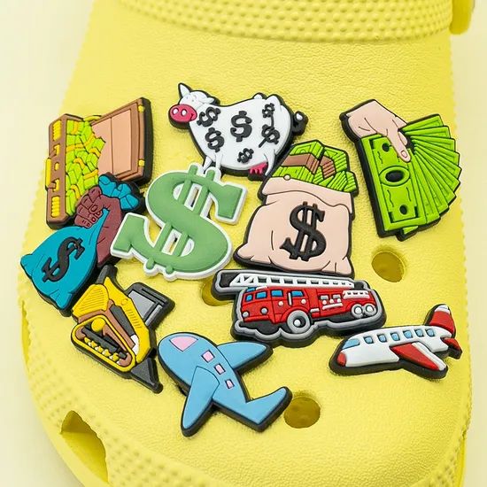 Wholesale New Arrival Custom PVC Rubber Dollars Shoe Decorations - Image 1