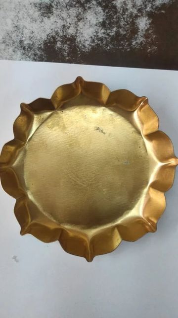 Gold Urli for Candle Making Color Golden Finish Polished Country of Origin Made in India Product Type gold urli for candle - Image 1