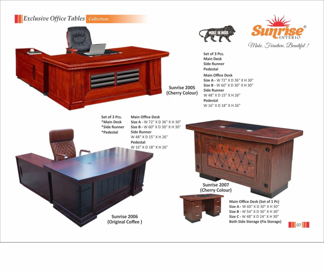 Modular Office Furniture Manufacturer Desk Size 7ft X 3ft Director Chair Count 1 Pc Visitor Chair Count 3 Pcs Sofa Seater Count 3 - Image 7