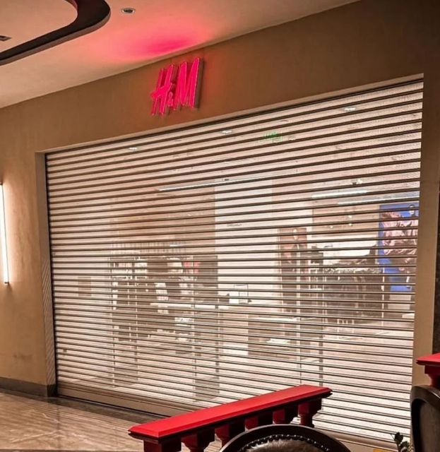 Motorized Perforated Rolling Shutter Material Galvanized Iron Load ...