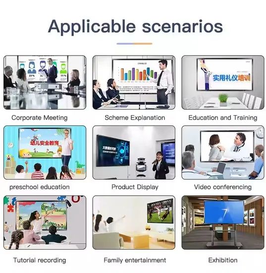 110 Inch 4K Teaching Smart Board Conference Room Interactive Whiteboard - Image 4