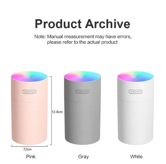 Humidifiers Kinscoter 2021 New Design USB Colorful Cool Mist Car Mini Air Humidifier with Night Light - Image 3