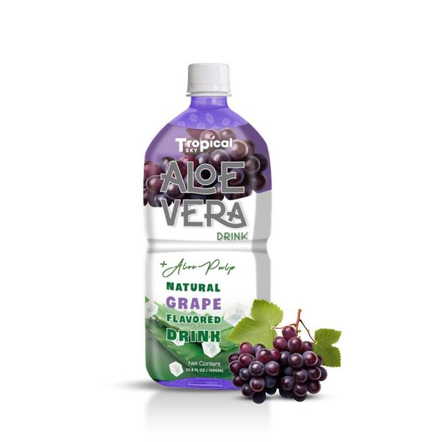 OEM manufacturer of Aloe vera juice drink 1L Bottle Flavor Refreshing Purity 100% Natural Shelf Life 18 months Brand Name OEM/Tropical Sky - Image 2