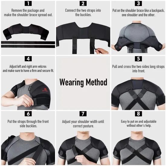 Customize Double Shoulder Support Brace Strap Wrap Neoprene Protector - Image 4