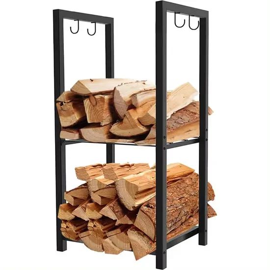 Custom Fireplace Accessories Heavy Duty Fireplace Tool Sets Metal Firewood Storage Rack Bracket - Image 2