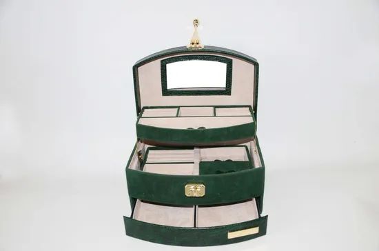 Handmade Luxury PU Leather Jewelry Box for Storage and Display - Image 2