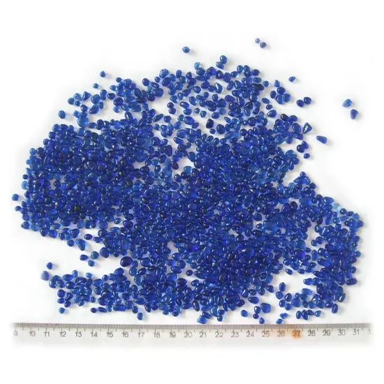 Blue Color Clear Glass Bead Pebble Forming Flat Material Glass Model NO. GGL017 Color Transparent Surface State Flat HS Code 7001009010 - Image 4