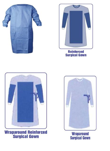 Factory Direct Supply Wholesale Non-Surgical Disposable Isolation Gown with Elastic Cuff Level 1 2 - Image 3