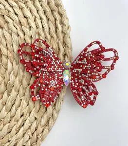 Customizable Multi-Color Rhinestone Butterfly Shoe Accessories Sparkling Footwear Decoration - Image 3