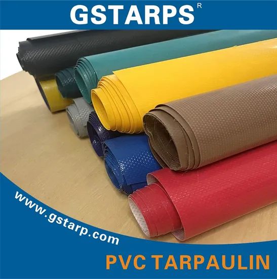 Vinyl Tarp Manufacturer PVC Coated Tarpaulin with Multiple Sizes for Truck Lumber Cover Material 550GSM 650GSM 680GSM Blue PVC Knife Coated Tarpaulin Fabric - Image 5