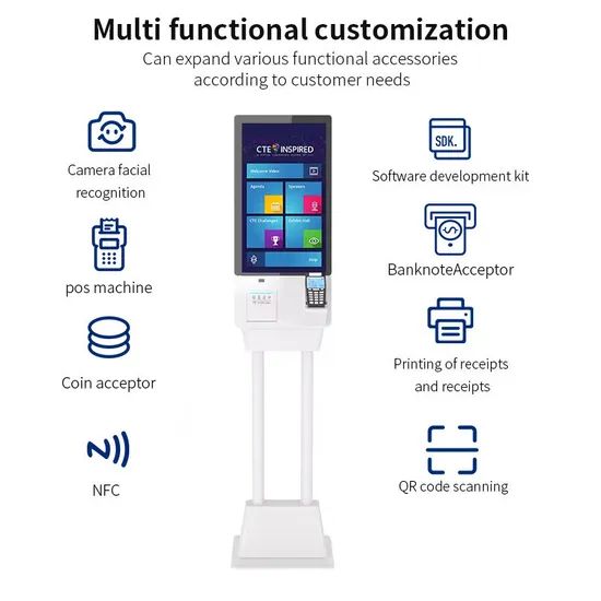 POS Payment Kiosk Restaurant Control Kiosk Bill Payment Machine Self-Service Payment Terminal Kiosk - Image 4