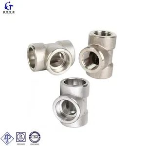 Deformation Resistance Stable Structure Stainless Steel Socket Weld Forged Pipe Tee - Image 1
