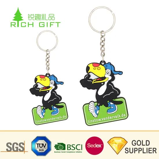 Pretty Decorative Custom Soft PVC Lovely Cartoon Character Toy Keychains for Kids - Image 3