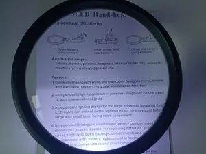 2.5X LED Racket Handheld Reading Magnifying Glass G.W. 22kg Trademark HB Qty/CTN 100PCS LED 2LED Light Shape Circular Origin Zhejiang - Image 4