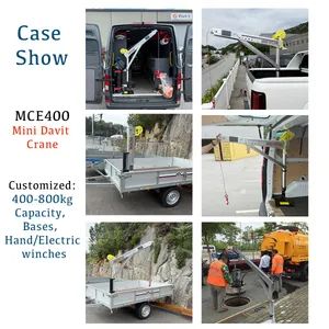 MCE400 Silver 400kg 2.36m 360° Folding Crane 2Arm 1Y CE ISO Origin China Type Folding Condition New Colour Silver Self Weight 40kg - Image 2