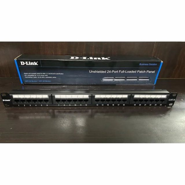 D Link 24 Port Patch Panels ID Plate PC Brand D Link Port Count Six Thickness 1.5mm Support Bar SPCC Type Patch Panels Package Type - Image 1