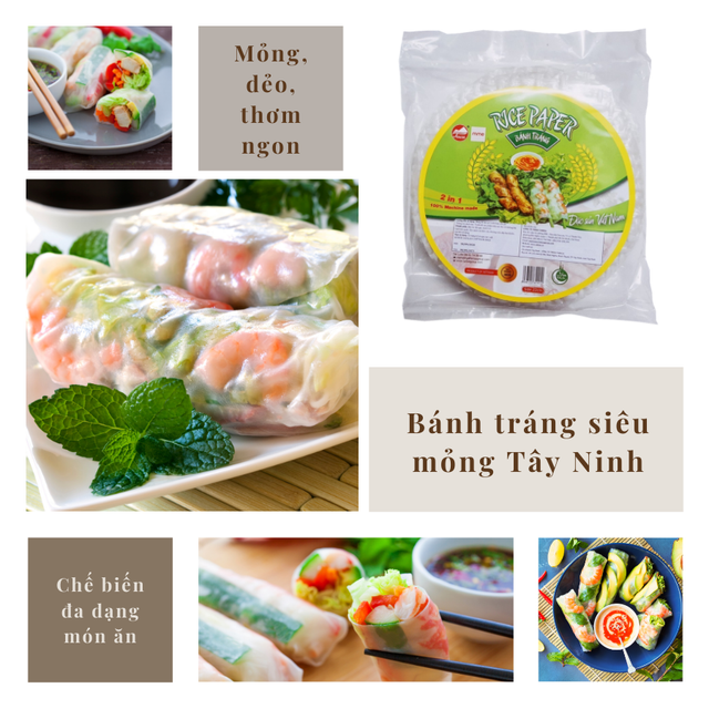 Combo 5 Tay Ninh Tanisa Ultra-thin Rice Paper 200gr Texture Soft Size 22cm Diameter Certifications Iso 22000 Net Weight 200gr Per Pack - Image 3