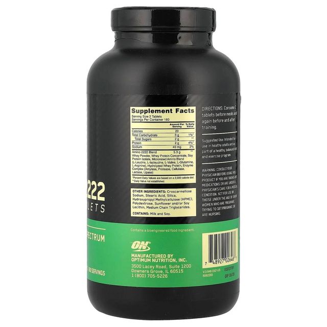 Optimum Nutrition Superior Amino 2222 Tablets, Complete Essential Amino Acids - Image 3