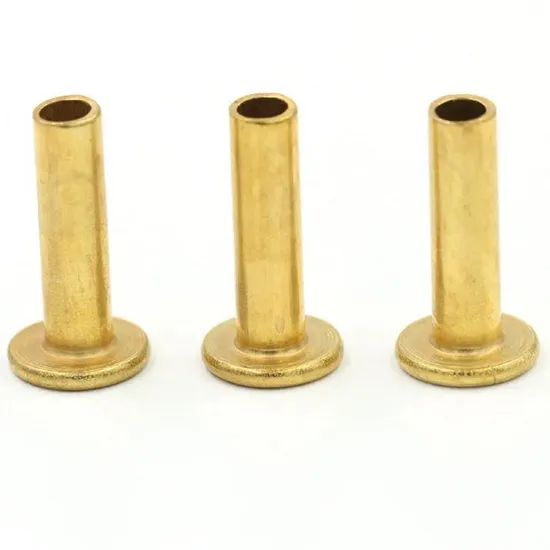 Hardware Flat Head Hollow Rivets Brass Copper Tubular High Quality Brass Rivets - Image 1