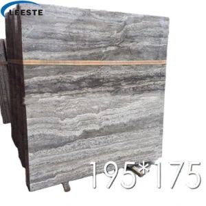 Silver Travertine Slab Grey Travertine Slab Color Wood Origin China Size 600x600mm Thickness 18mm HS Code 68029190 Trademark - Image 1