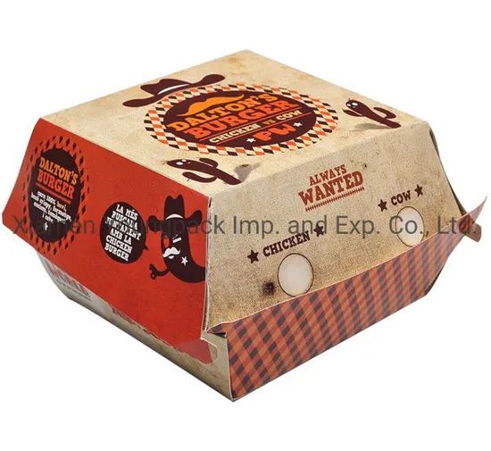 Customized Disposable Mini Hamburger Packaging Box Custom Burger Boxes - Image 2