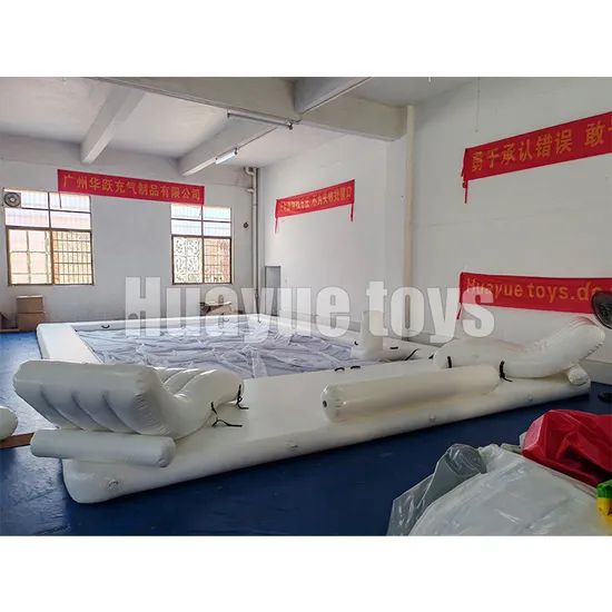 Huayue New Design White Inflatable Swimming Pool Floating Ocean Sea Swimming Pool with Net and Lounger - Image 6