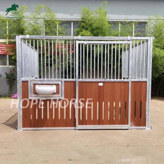 Hot DIP Galvanized Equine Equipment Steel Internal Horse Stable Stall with Sliding Door - Image 2