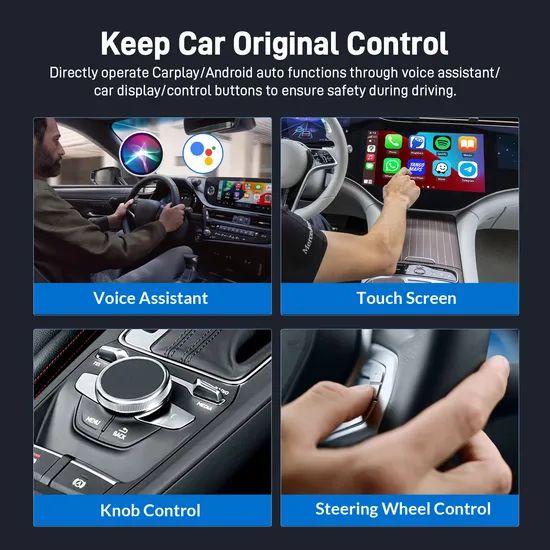 2 in 1 Wireless Carplay Adapter & Android Auto Wireless Adapter Plug&Play Low Latency Fast Connect - Image 5