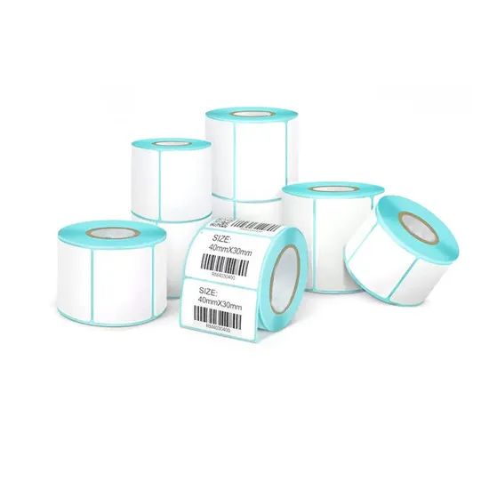 Heat Transfer Thermal Barcode Labels Direct Thermal Sticker Paper Roll - Image 1