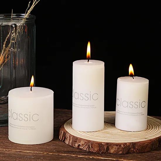 Decorative Pillar Candles White Circle Round Color White Model NO. SF Origin China Size Any Size Shape Cylinder Function Lighting - Image 2