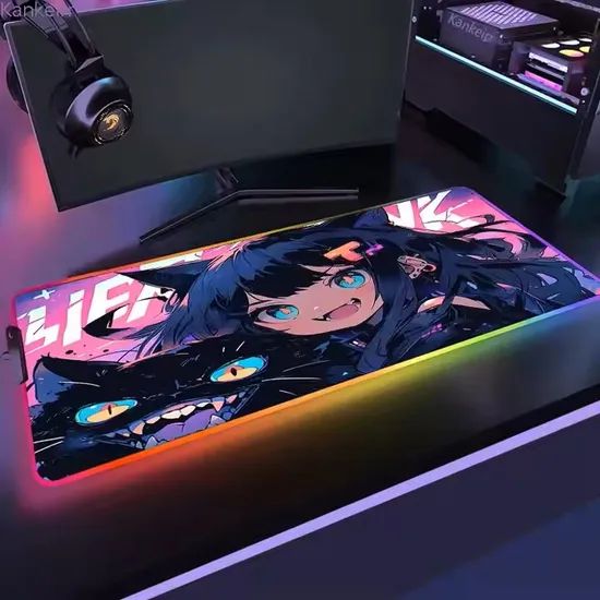 Customize Extended Full Color Printed Desk Mat RGB LED E-Sport Gaming Mouse Pad - Image 3