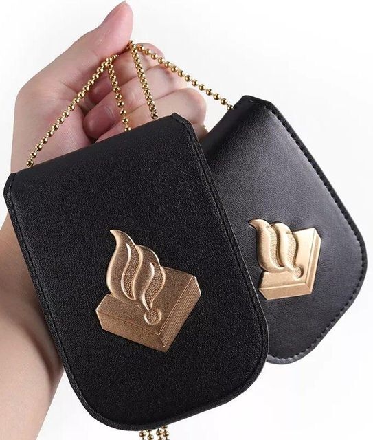 Police Leather Badge Holder Wallets, ID Card Holder Purse, Neck Wallet, Law Enforcement Badge Wallet - Image 3