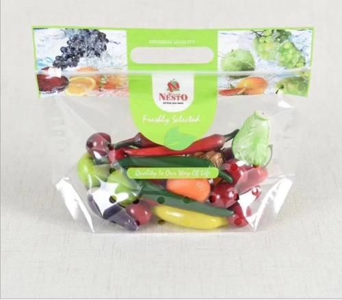 Resealable fresh fruit packaging bag with slider - Image 1