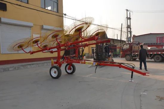 Tractor Trailed Agri Hay Rake Disc Rake Wheel Hay Rake Model No. 9L Origin China Warranty 1 Year Color as Demand Weight - Image 5