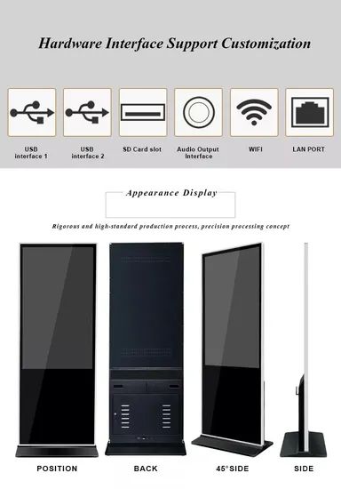 Zhongheng 55 Inch Super Slim LCD Advertising Media Player RAM 4GB OS Windows Origin China Interface Type USB Brightness - Image 6