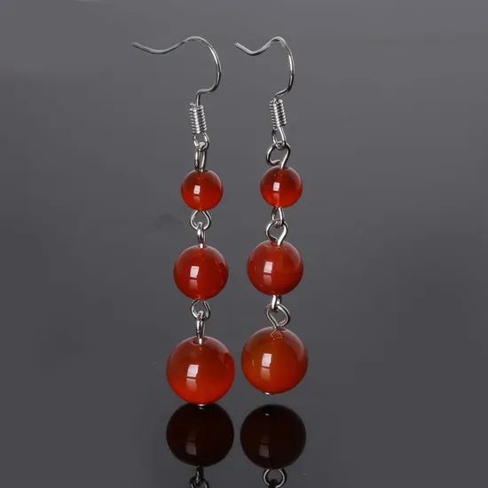 Semi Precious Stone Natural Crystal Earring - Image 1