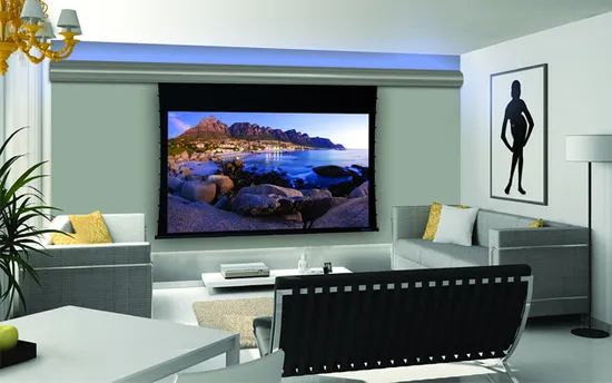 Tabtensioned Projector Screens / Motorized Screen Gain 1.5 Format 16: 9 Origin China Style Electric Usage Household Trademark - Image 4