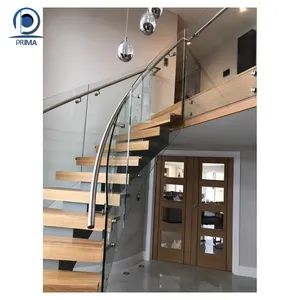 Round Shape Staircase Spiral Stairs with Glass Railing for Outside - Image 3