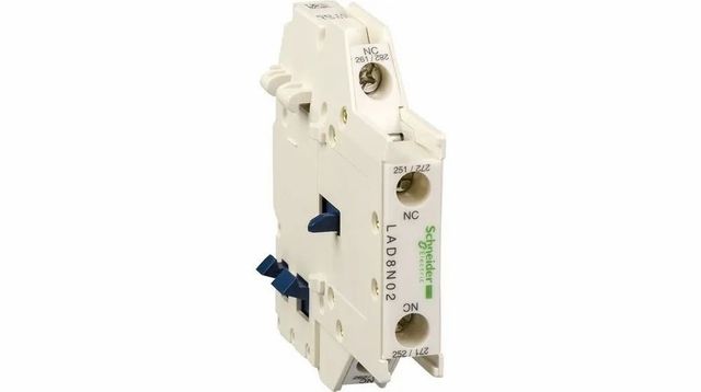 Plastic Auxiliary Contact Block, 2 Pole Material Plastic Pin Type standard Number of Poles 2 Pole Mounting Type - Image 1