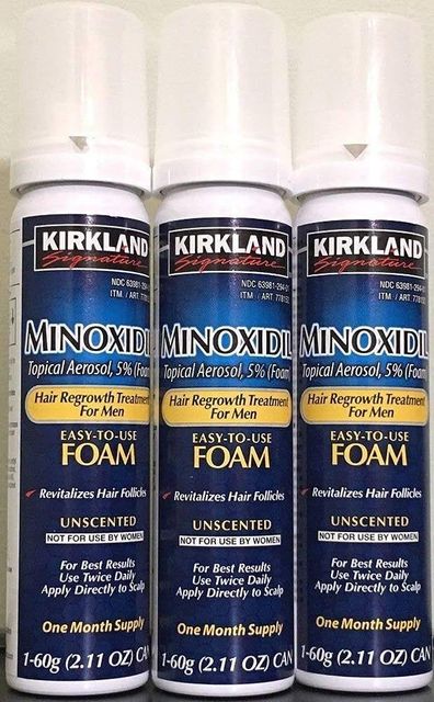 Kirkland Minoxidil 5% Foam Brand Kirkland Signature Active Ingredient Minoxidil 5% Product Type Topical Hair Care Foam Feature Branded product, 5% minoxidil formula, foam application, easy-to-apply format - Image 1