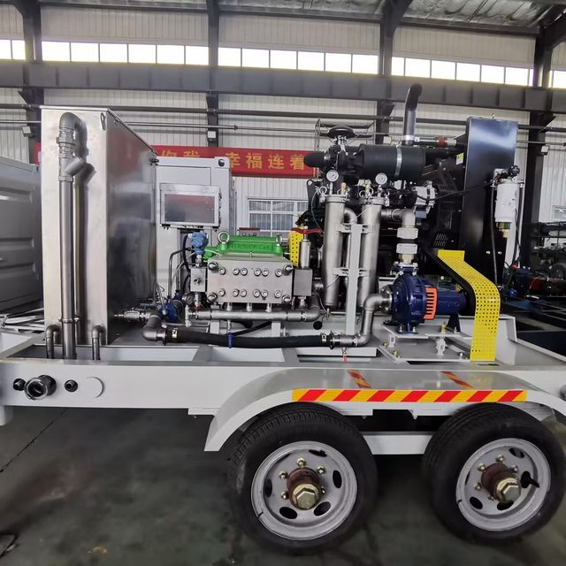 Ultra High Pressure Waterjet Pump for Road Marking Removal Color GREEN Speed Ratios 3 Grade INDUSTRIAL Brand Name HARVEST - Image 2